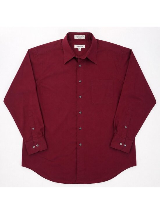Claiborne Other - Claiborne Men's Dress Shirt 16 32/33 Red Long Sleeve Button Up Office Work